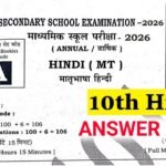 17 February 10th Hindi Answer key 2026