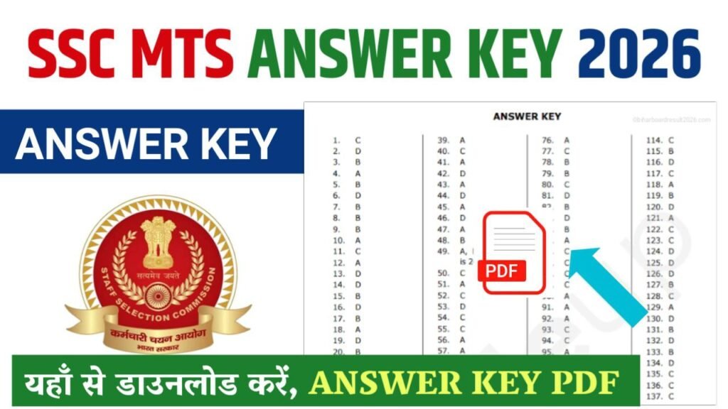 SSC MTS Answer Key 2026